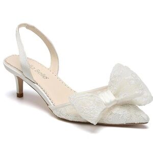 Bella Belle Lace Kitten Heel with Bow